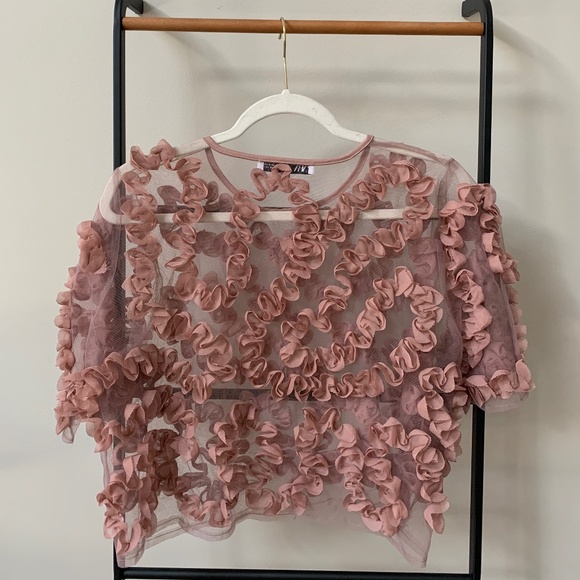 Zara Cropped Floral Top - Picture 3 of 4
